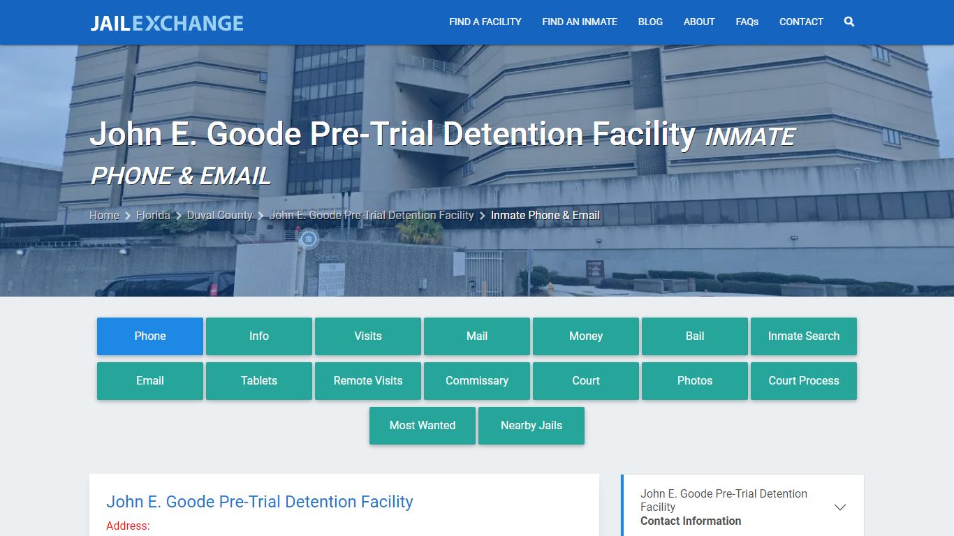 Inmate Phone - John E. Goode Pre-Trial Detention Facility, FL